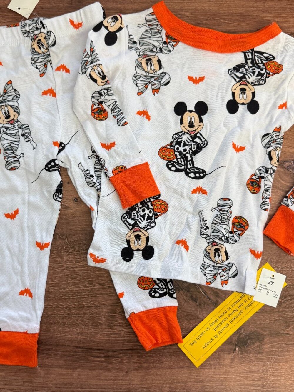 Disney Mickey Halloween Pajama Set Toddler 2T NWT